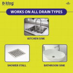 D-Klog Drain Cleaner Powder (45g x 1 Units), Removes Clogs, Blockages in Washbasin, Septic Tank, Sinks, Pipes within 30 mins | Drain expert | Sink cleaner| Toilet Cleaner - Image 5
