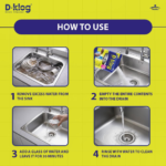 D-Klog Drain Cleaner Powder (45g x 1 Units), Removes Clogs, Blockages in Washbasin, Septic Tank, Sinks, Pipes within 30 mins | Drain expert | Sink cleaner| Toilet Cleaner - Image 4