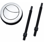 58mm Flush Button for One-Piece Toilet, Dual Flush, Chrome Finish - Suitable for Jaquar, Cera, Calliber, Somany, Johnson, Kerovit, Bell, Plumber. Etc