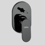 Diverter Upper Part | Without Concealed Fitting | Hi-Flow Diverter Operating Lever, Cartridge Sleeve, Wall Flange (with Seals), Button Assembly Sleeve & Button